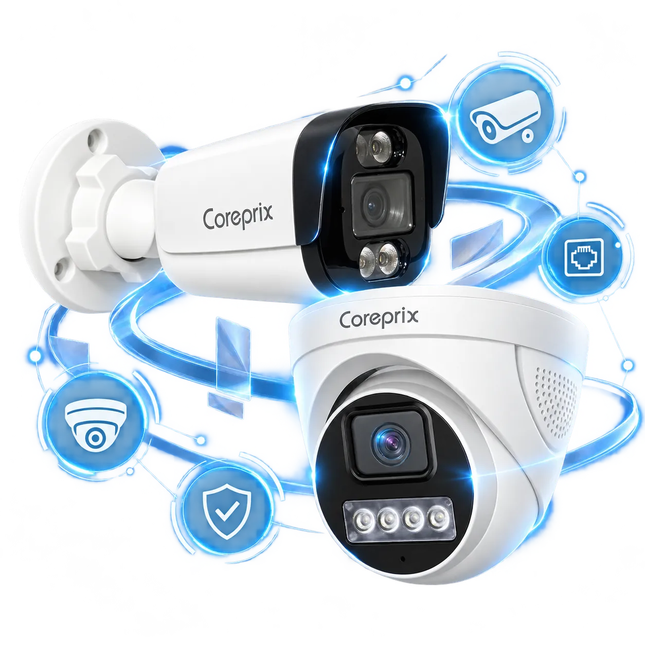 Commercial aluminum IP bullet CCTV camera with PoE and optical lens