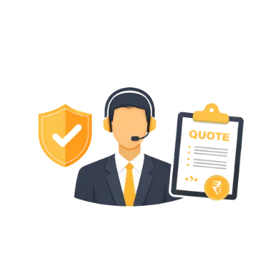 Get Expert Advice & Quotation illustration with security specialist and itemised quotation