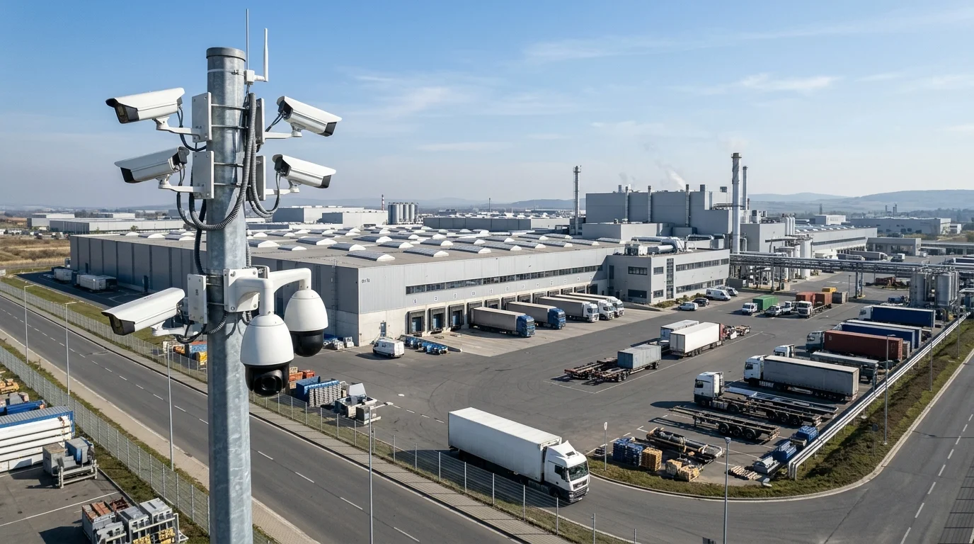 Industrial warehouse and logistics CCTV installation in Rewari