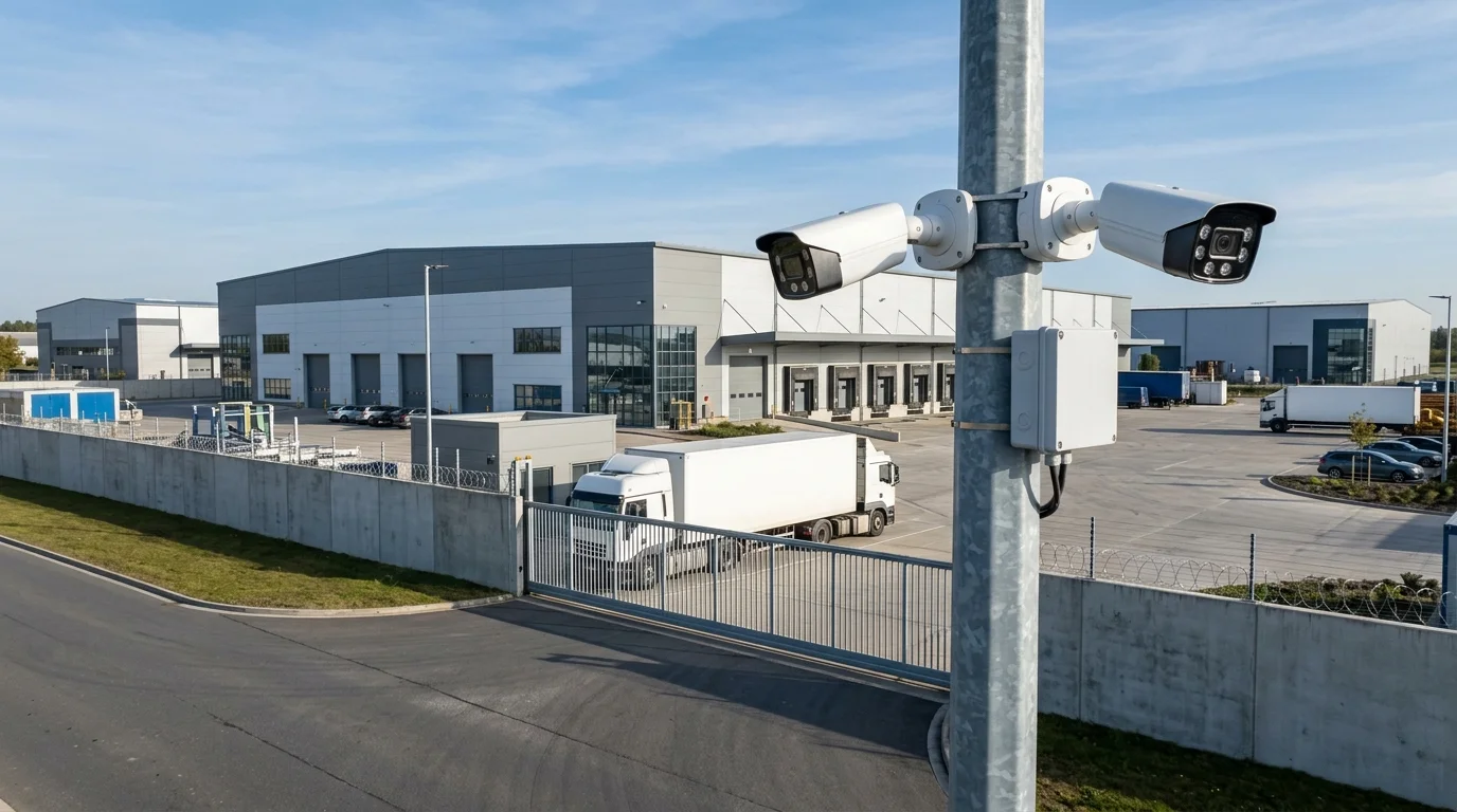 Industrial factory perimeter and logistics gate CCTV camera installation in Matsya Industrial Area Alwar