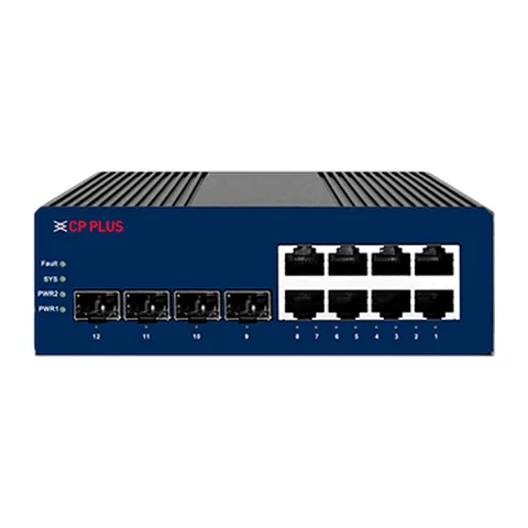CP Plus 8-port gigabit managed PoE switch, model CP-ANW-GPM8F4T-N30
