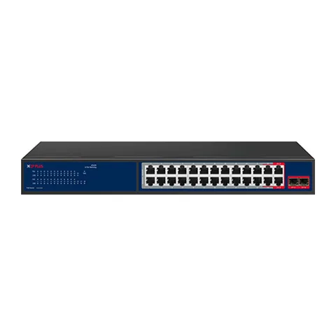 CP Plus 24-port PoE switch, model CP-ANW-HPU24G2F2-N30