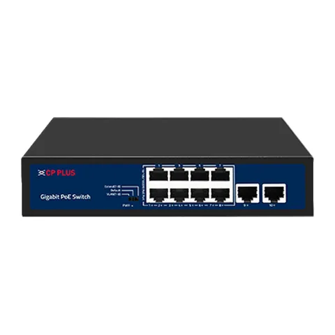 CP Plus 8-port gigabit PoE switch, model CP-DNW-GPU8G2P-96