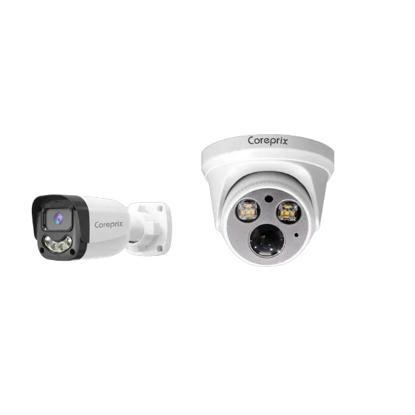 Heavy-duty HD analog bullet and turret dome camera pair